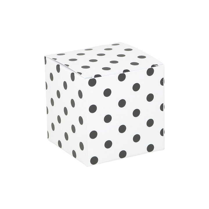Monochrome Dots | Little Gift Box | 5cm Cube | Single or 6 Boxes