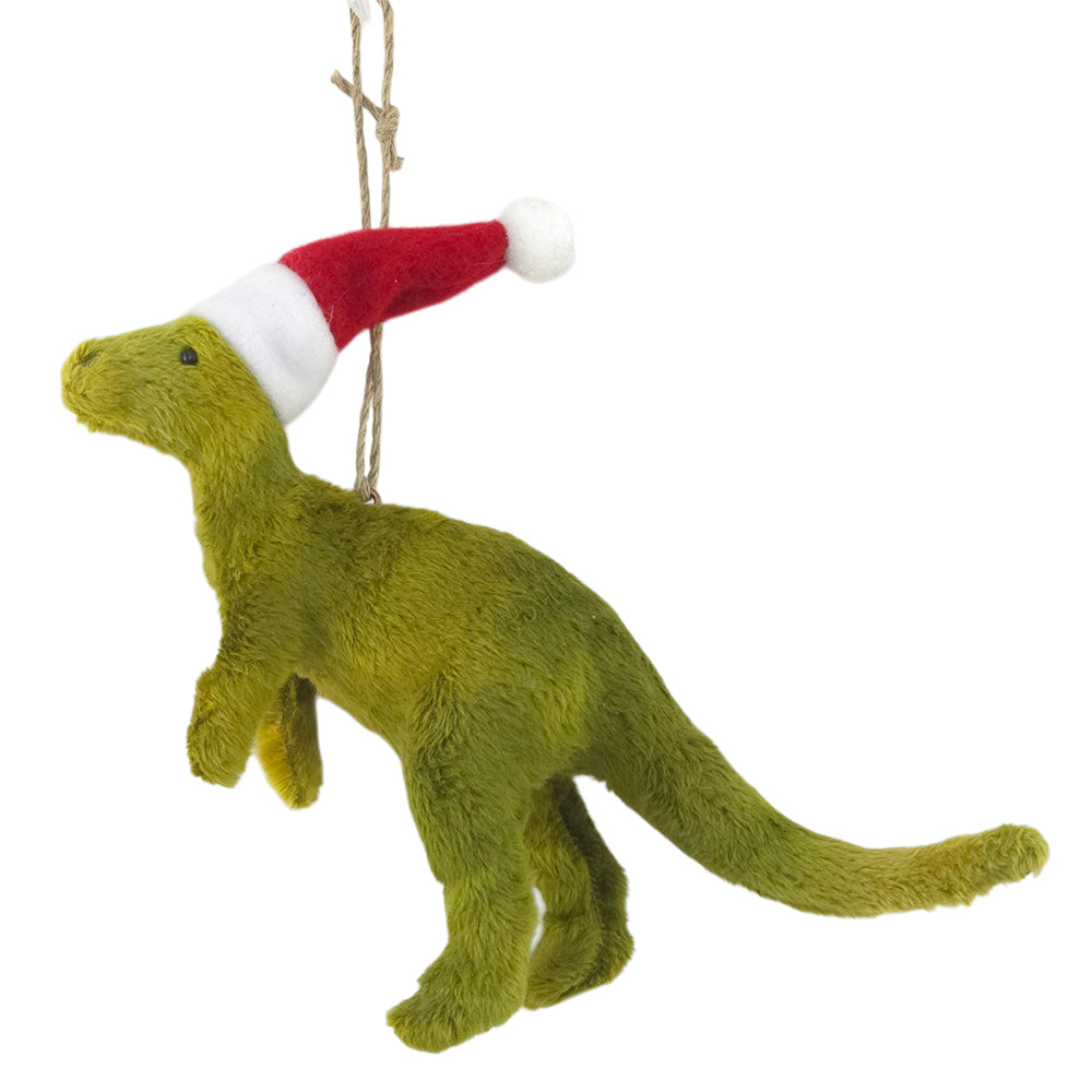 Velour Fabric Dinosaur | Hanging Christmas Tree Decoration | Gisela Graham