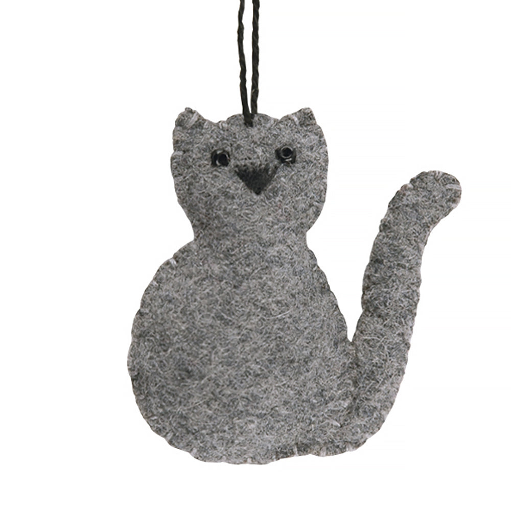 4cm Grey Felt Cat | Cracker Filler Gift