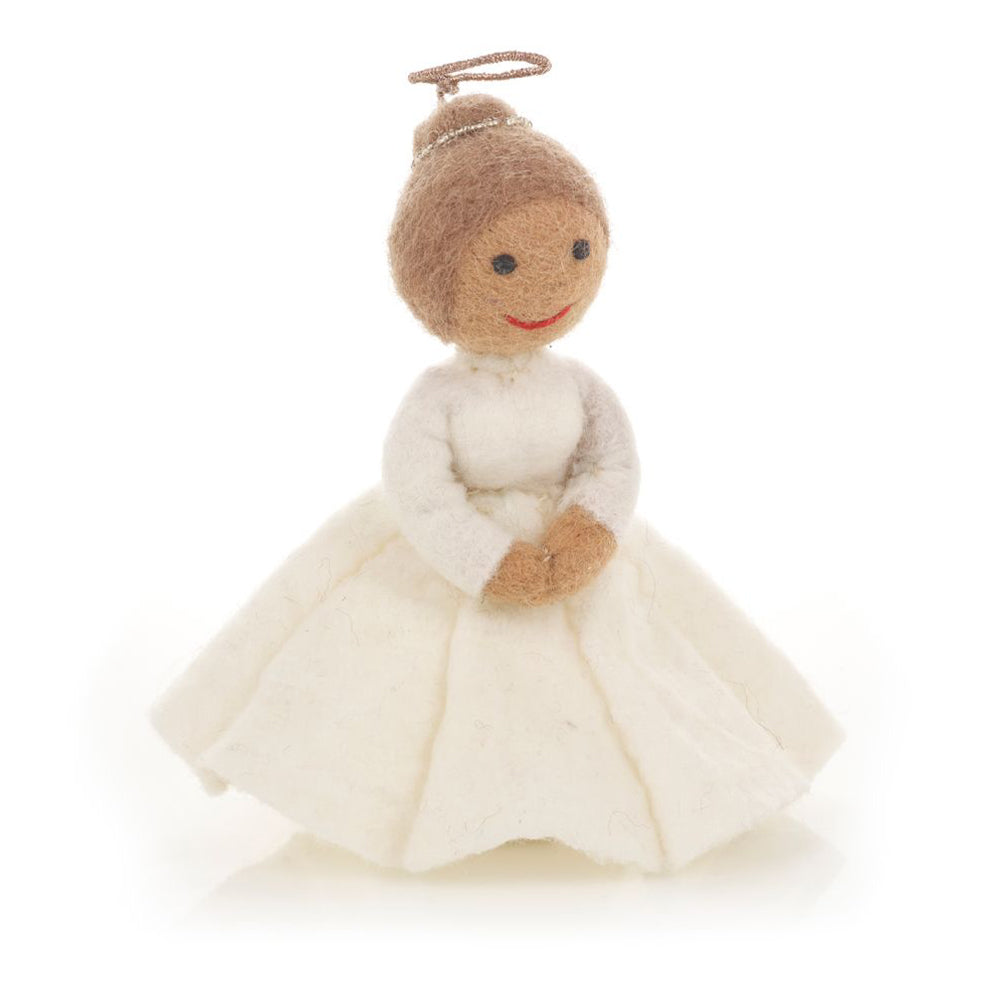 Angel | Handmade Felt Christmas Tree Topper | 16cm Tall | Fairtrade Felt