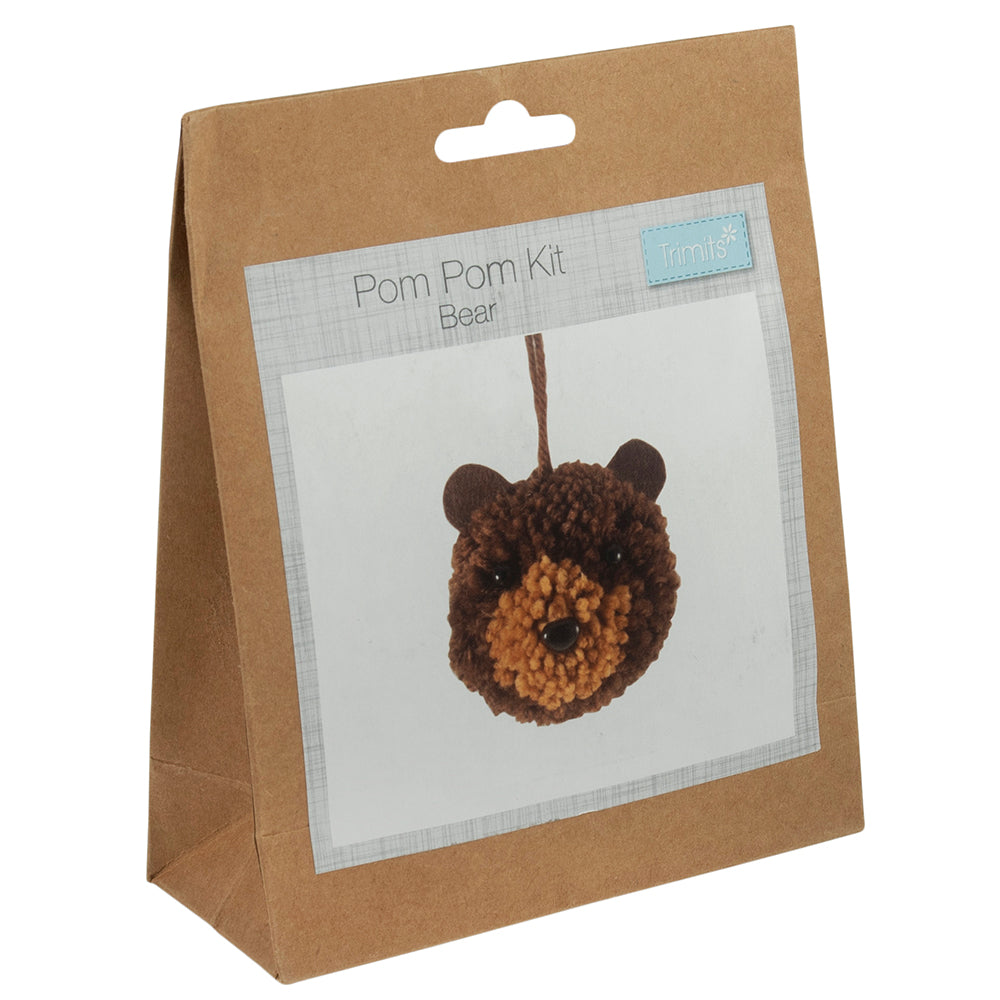 Pom Pom Teddy Bear Making Craft Kit | Large | Hanging Ornament