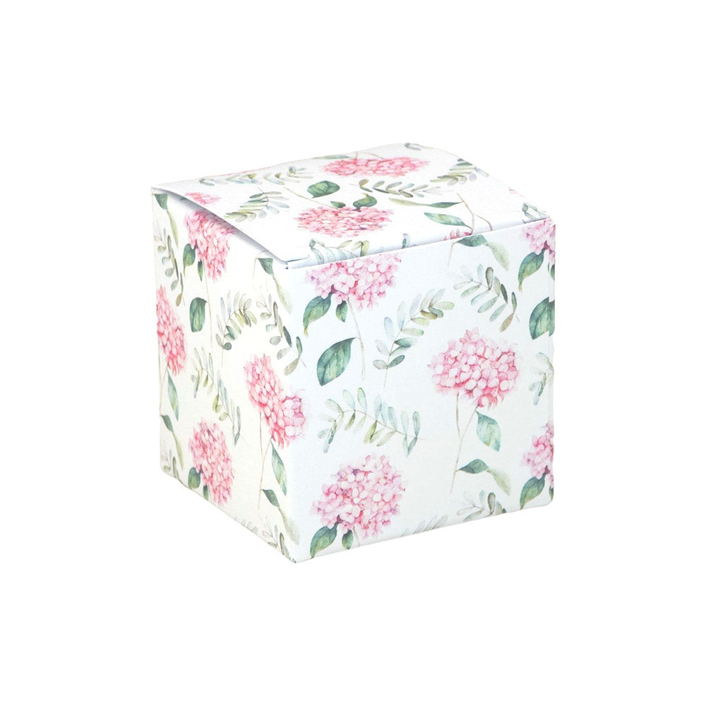 Pink Wedding Hydrangea | Little Gift Box | 5cm Cube | Single or 6 Boxes