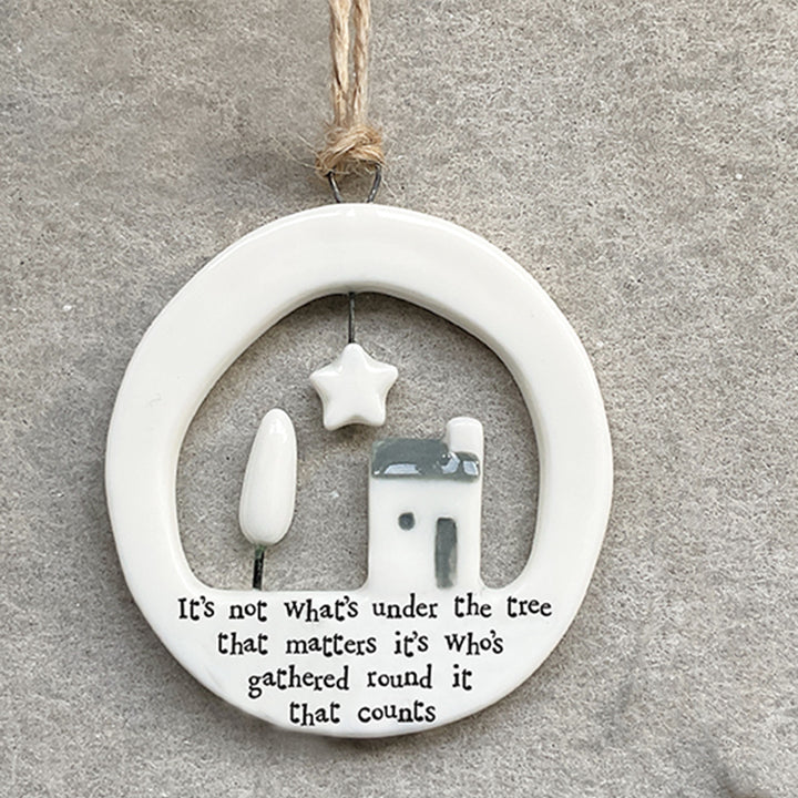 Not What's Under The Tree | Porcelain Ornament | Cracker Filler | Little Gift