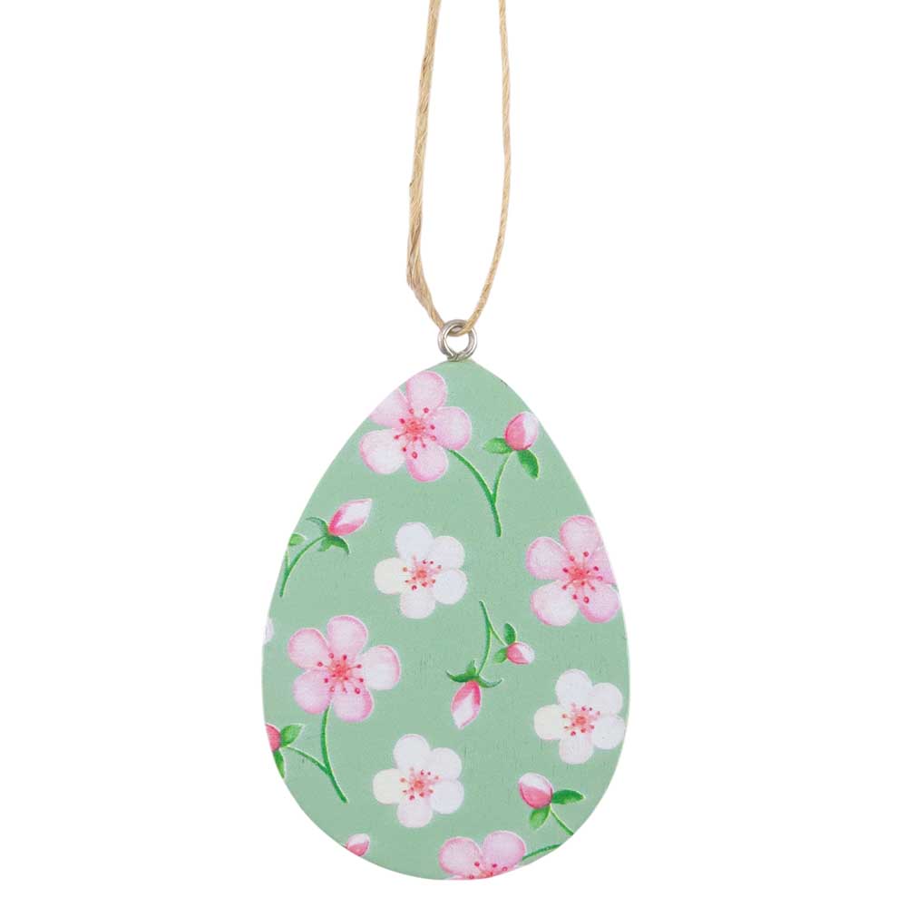 Pretty Cherry Blossom Hanging Wooden Easter Tree Decoration | Gisela Graham