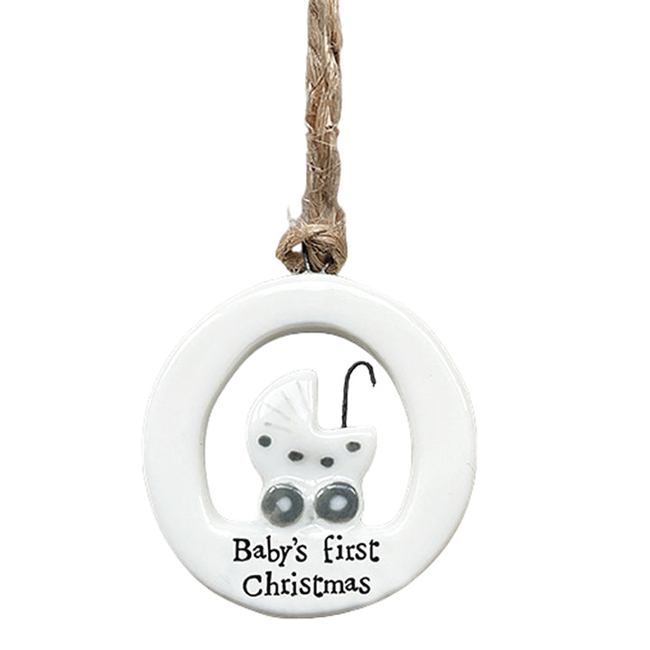 Baby's First Christmas | Little Porcelain Ornament | Cracker Filler Gift