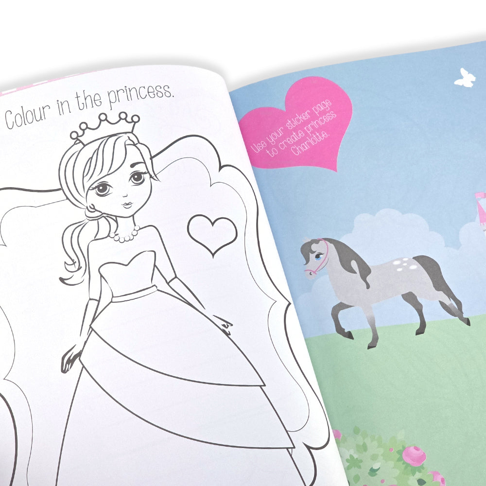 Ultimate Princess Colouring, Activities & Puzzle Book with Stickers for Kids