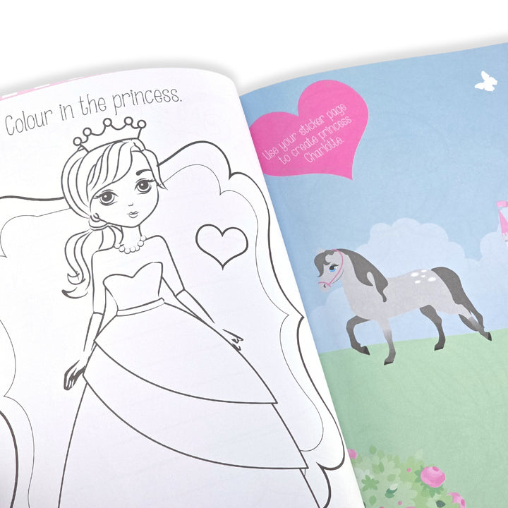 Ultimate Princess Colouring, Activities & Puzzle Book with Stickers for Kids