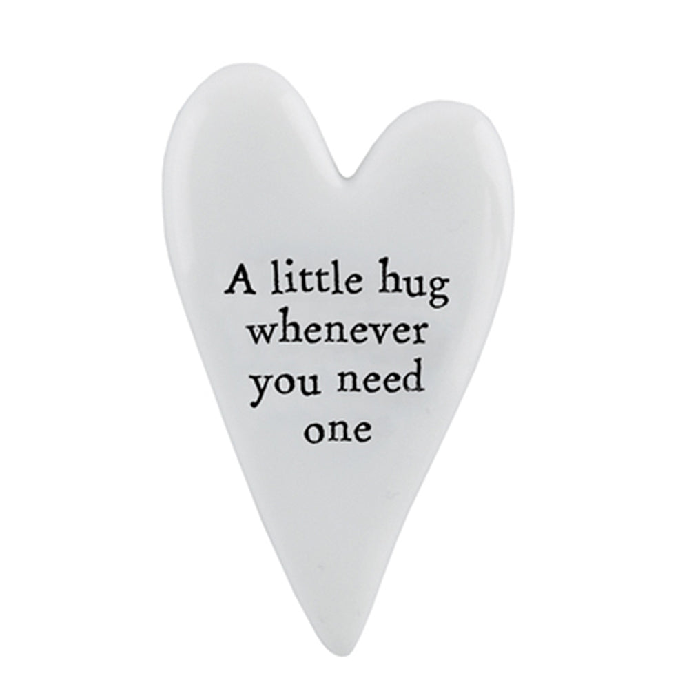 A Little Hug Whenever You Need One | Porcelain Heart Token | Mini Cracker Filler