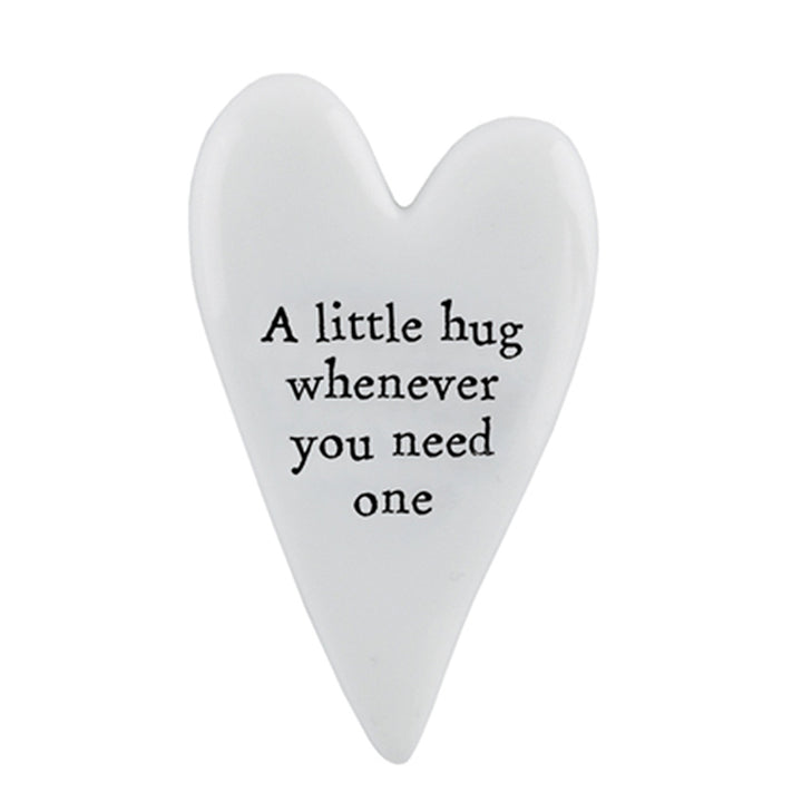 A Little Hug Whenever You Need One | Porcelain Heart Token | Mini Cracker Filler