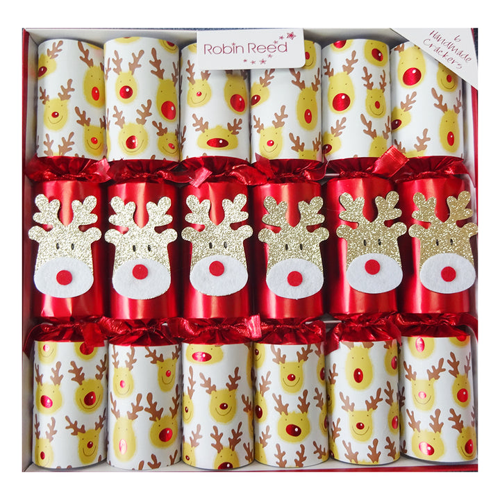 Racing Reindeer | Chunky Christmas Crackers | 6 Pack | Ready Made