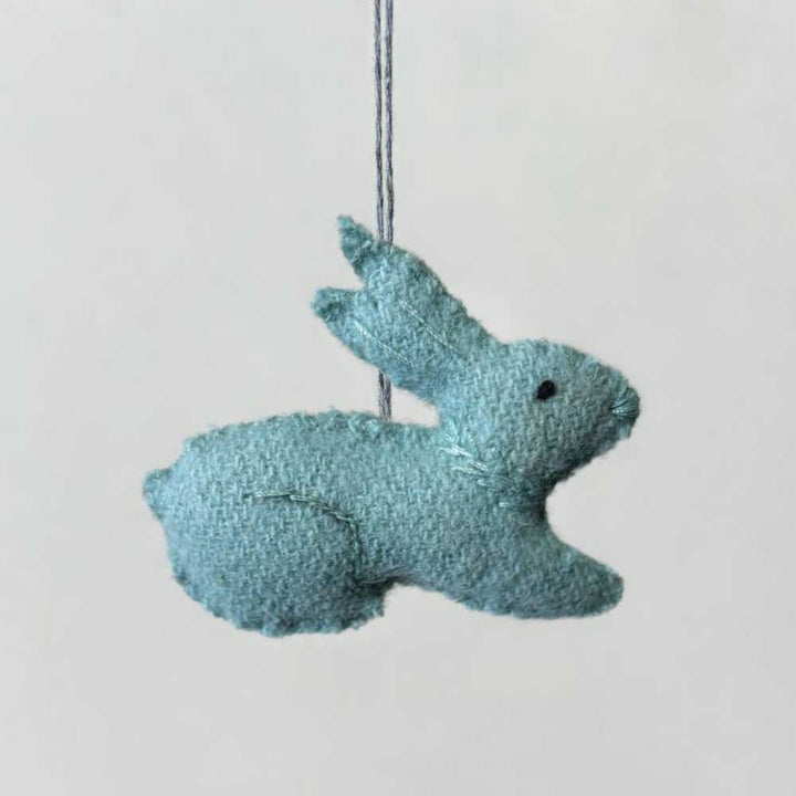Natural Small Bunny Felt Hanging Ornament | Easter Decoration | 5cm Wide