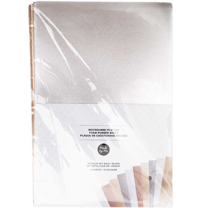 10 Assorted Sheets of A4 Metallic Craft Foam - 2mm Thick