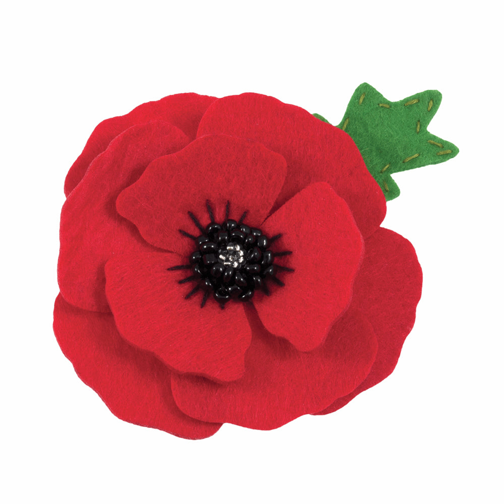 Sewing Kit to Make a Felt Poppy Remembrance Brooch