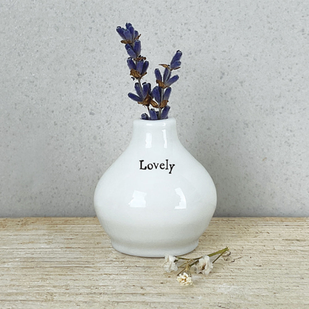 Sentiments | Mini Porcelain Bud Vase | Little Gift | Cracker Filler