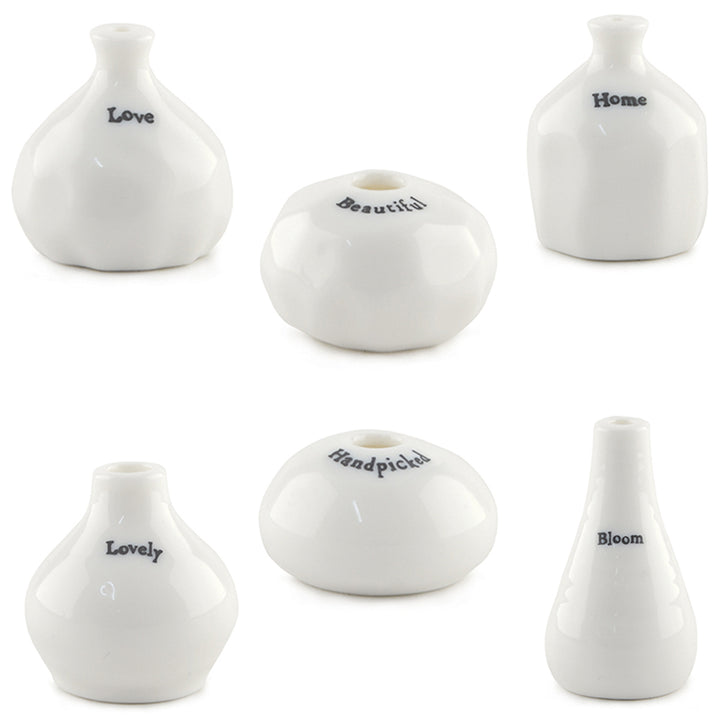 Sentiments | Mini Porcelain Bud Vase | Little Gift | Cracker Filler