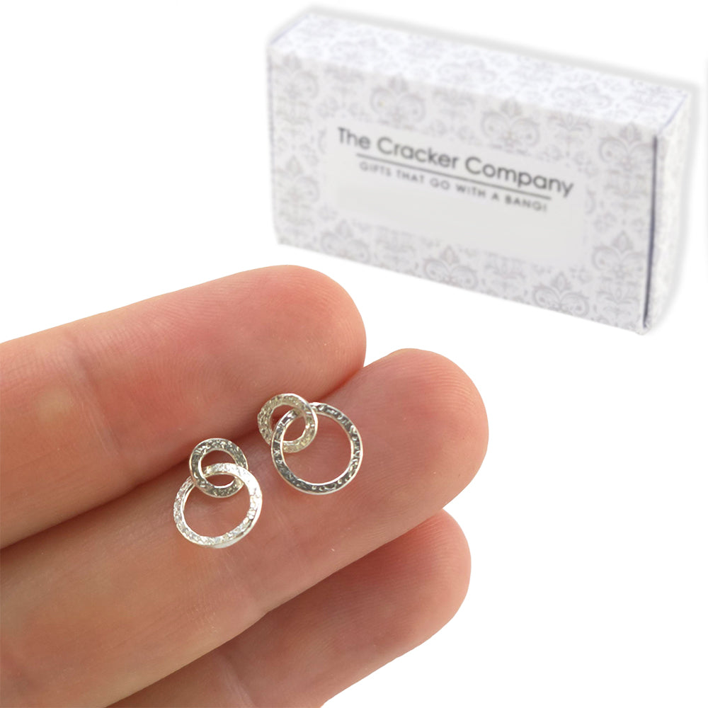 Sterling Silver Linked Hoop Earrings | Mini Gift | Cracker Filler