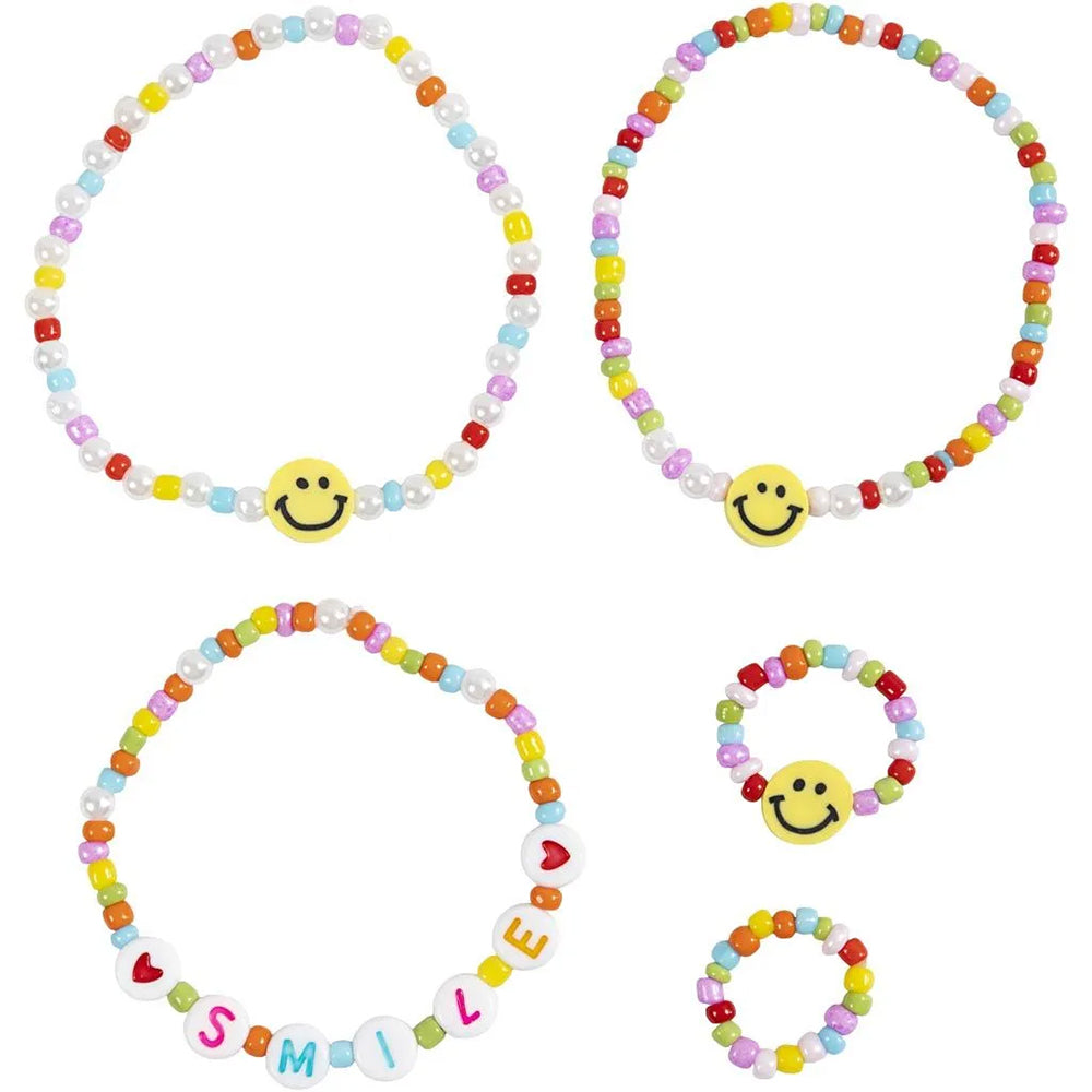 Mini Jewellery Craft Kit for Kids | Makes 3 Bracelets & 2 Rings