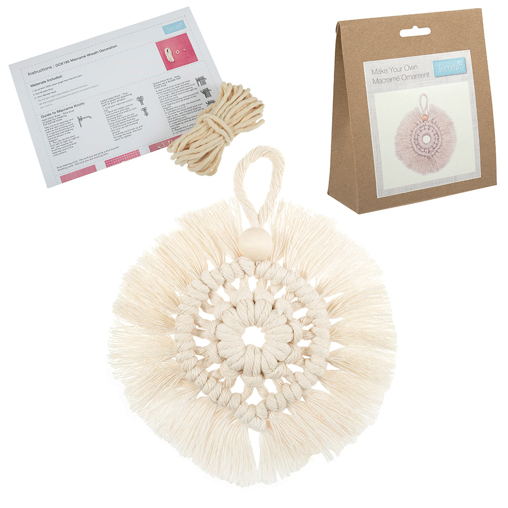 Trimits Macramé Kit: Natural Wreath Decoration Trimits Macramé Kit: Natural Wreath Decoration