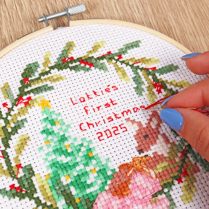 Baby's First Christmas | Complete Counted Cross Stitch Kit | 13cm Square