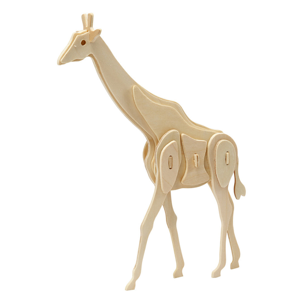 Childrens 3D Wooden Giraffe 18.5cm Self Assembly Craft Kit