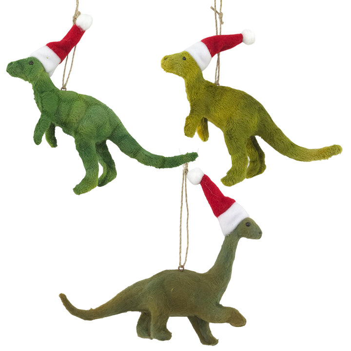 Velour Fabric Dinosaur | Hanging Christmas Tree Decoration | Gisela Graham
