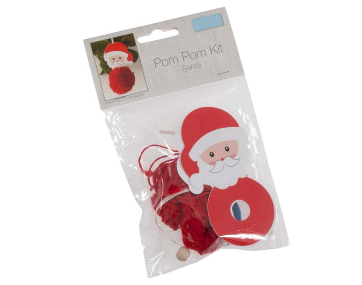 Santa Pom Pom Hanging Christmas Ornament Craft Kit