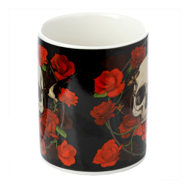 Skulls & Roses | Gothic | Porcelain Mug | Boxed Gift Idea