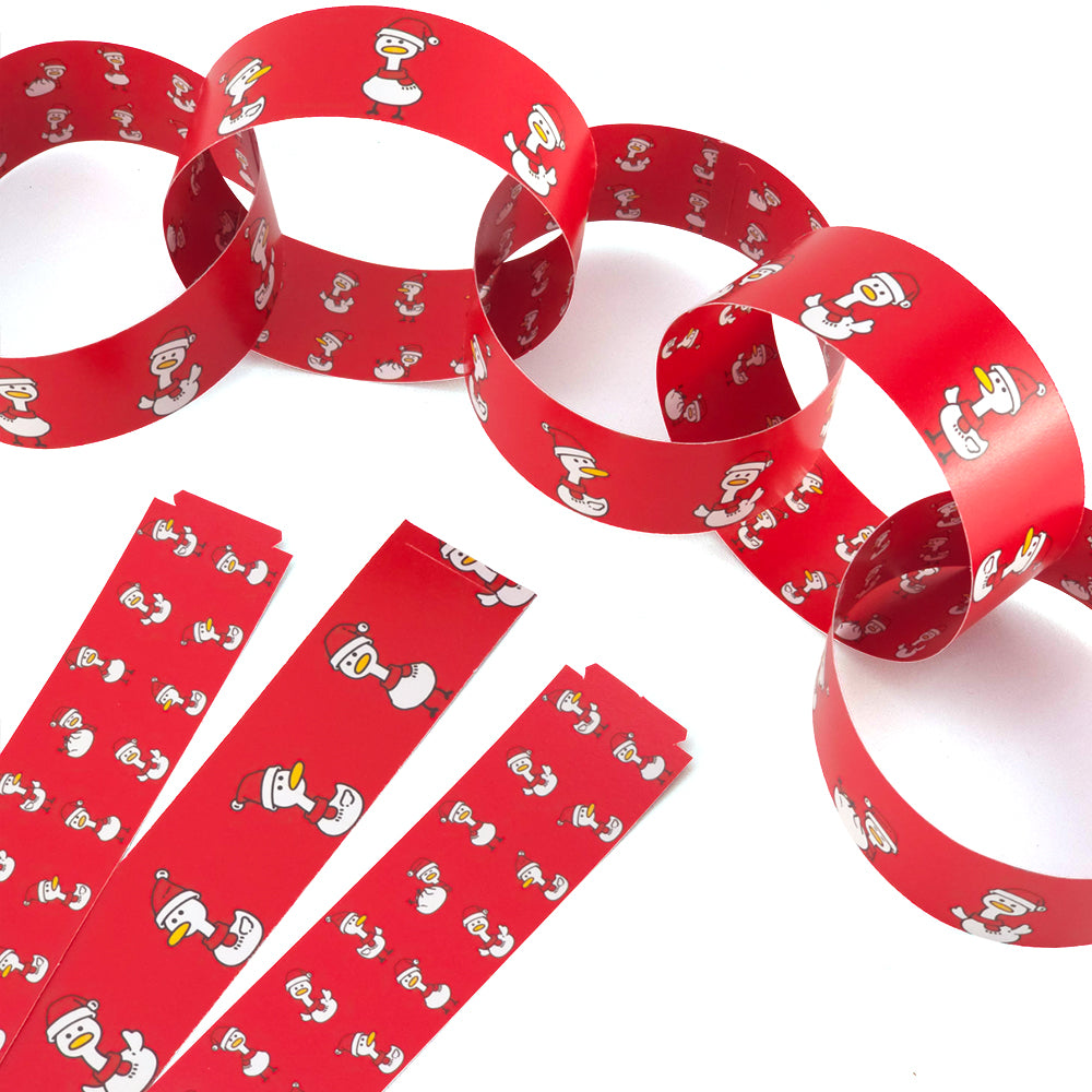 30 Reusable Christmas Paper Chains | Christmas Duck Parade | No Glue | 2.5m