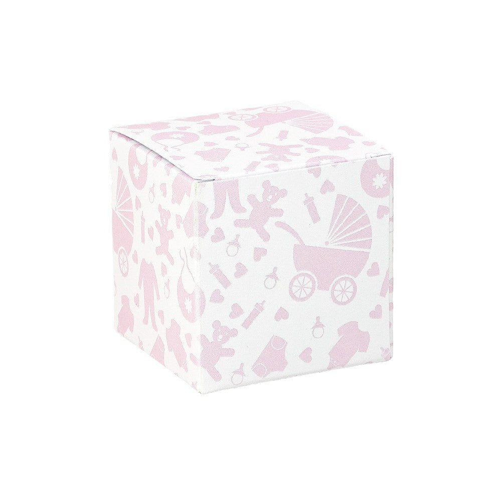 Pink Baby Shower | Little Gift Box | 5cm Cube | Single or 6 Boxes