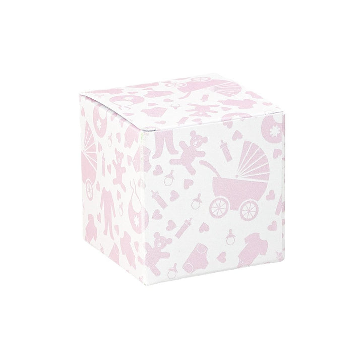 Pink Baby Shower | Little Gift Box | 5cm Cube | Single or 6 Boxes