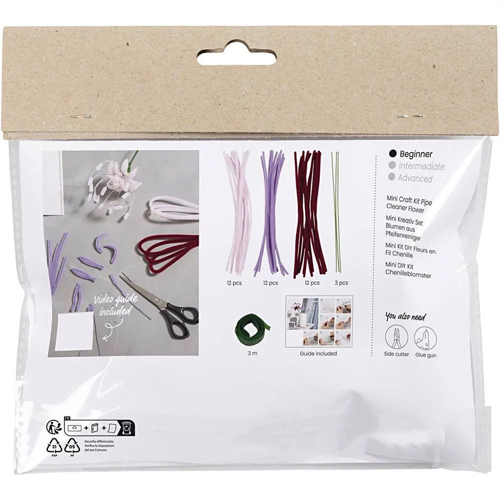 Spider Lillies | Pipecleaner Flower Mini Craft Kit | Makes 3 | Crepe Alternative