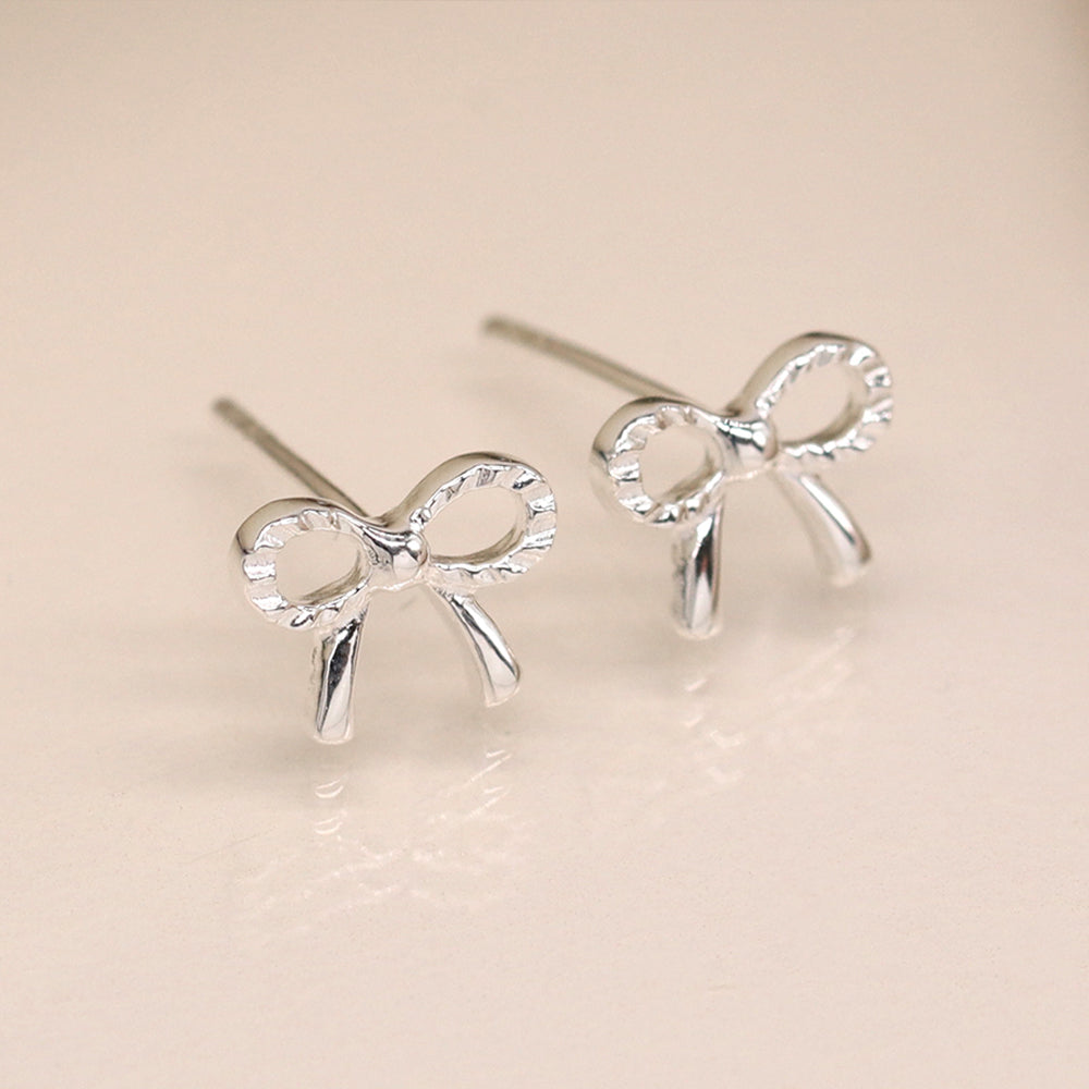 Sterling Silver Dainty Bow Earrings | Mini Gift | Cracker Filler