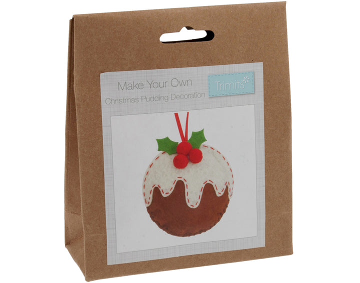 Christmas Pudding | Mini Felt Sewing Kit | Hanging Decoration | Craft Kit