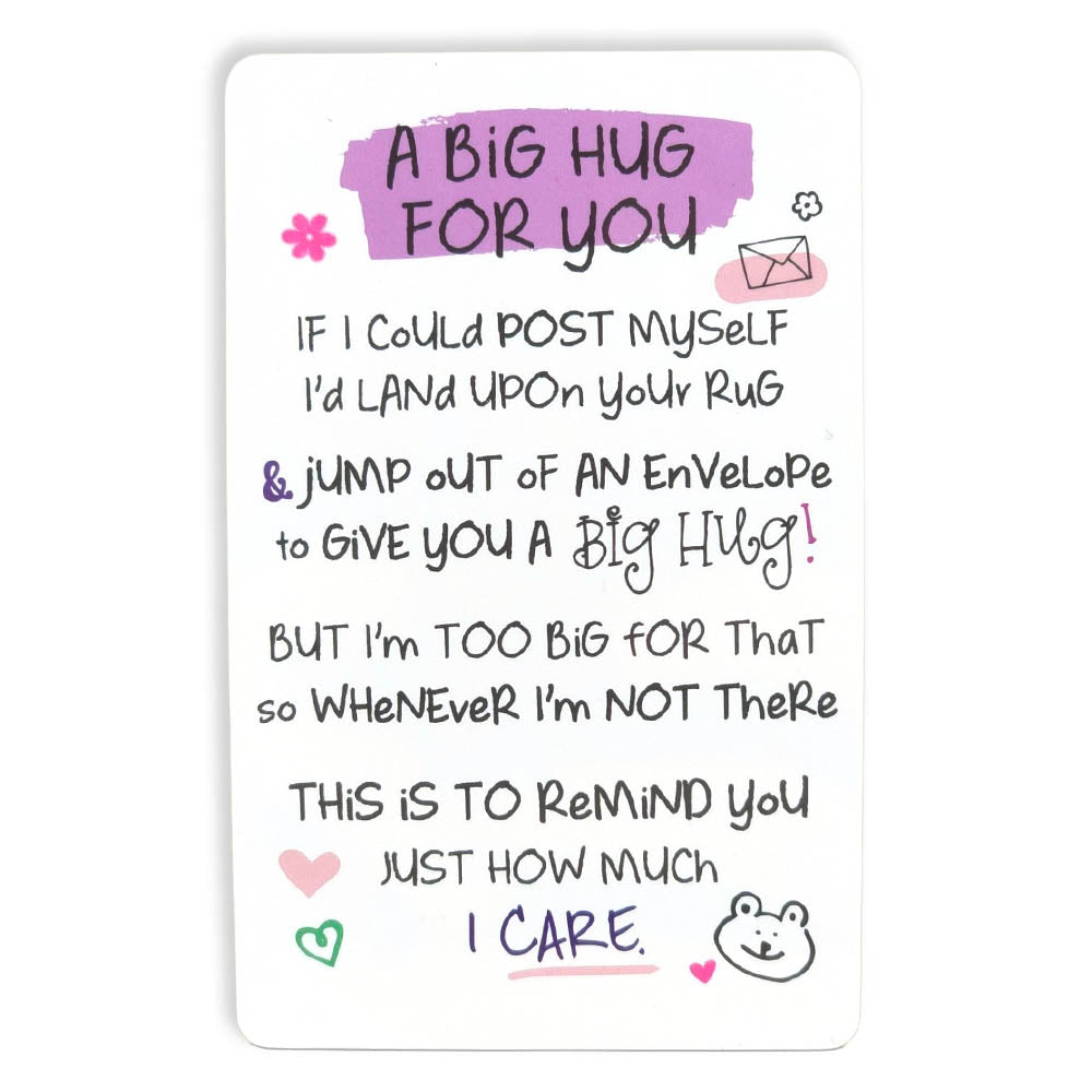 A Big Hug for You Mini Keepsake Card With Verse Little Gift