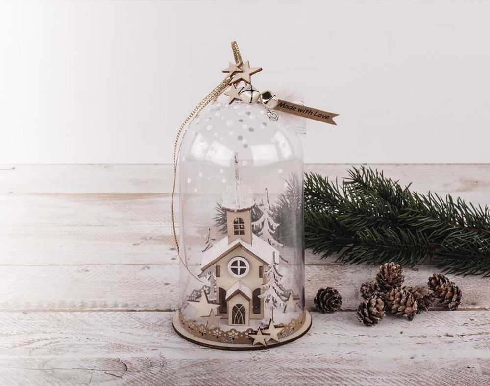 Plastic Bell Jar Cloche with Jute Cord for Crafts | Choice of Size