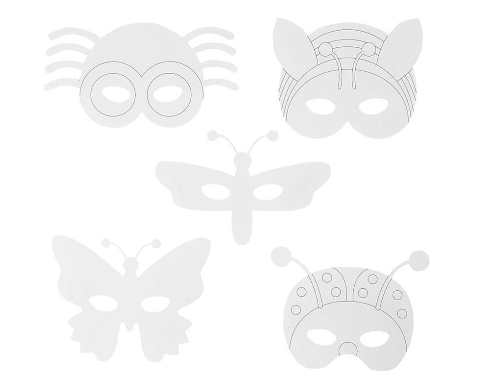 16 Insect & Bugs Masks to Decorate for Kids Crafts
