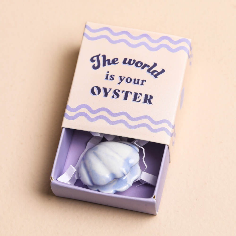 The World is Your Oyster | Mini Matchbox Token | Little Gift | Cracker Filler