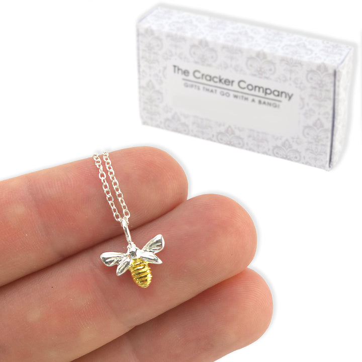 Bee Necklace | Sterling Silver/Gold Plated | Mini Gift | Cracker Filler