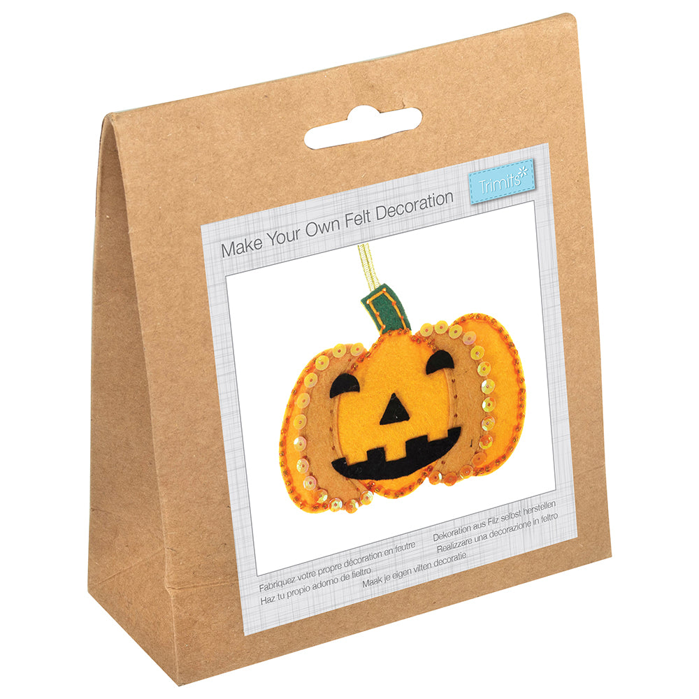 Sew Your Own Felt Pumpkin Ornament | Complete Halloween Craft Kit