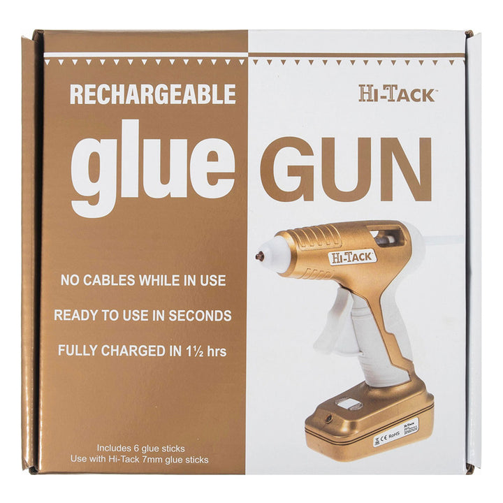 Rechargeable Hi-Tack Glue Gun with USB Charger & Glue Sticks