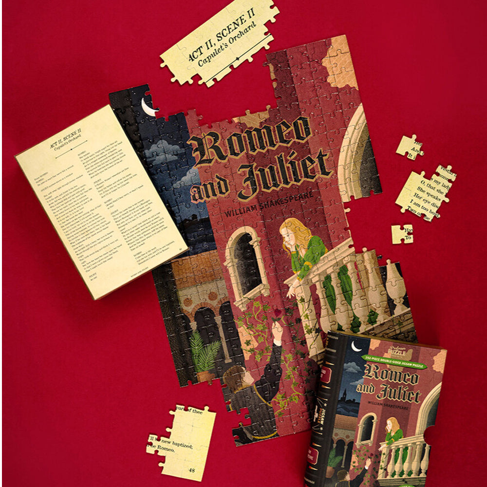 Romeo & Juliet | Double Sided Jigsaw Puzzle | Book Style Box | 252 Piece