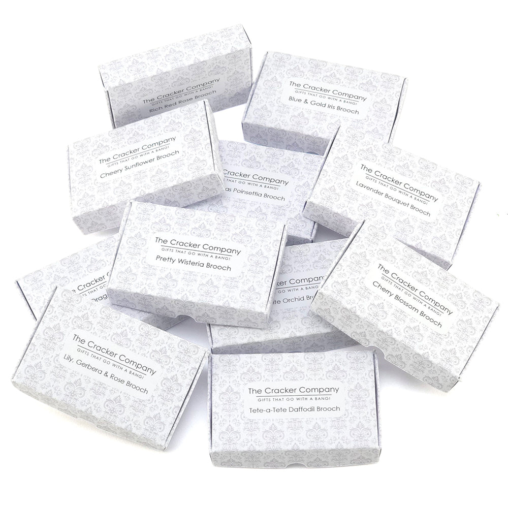 Pink Orchid Brooch | 4.5cm Long | Mini Gift | Cracker Filler