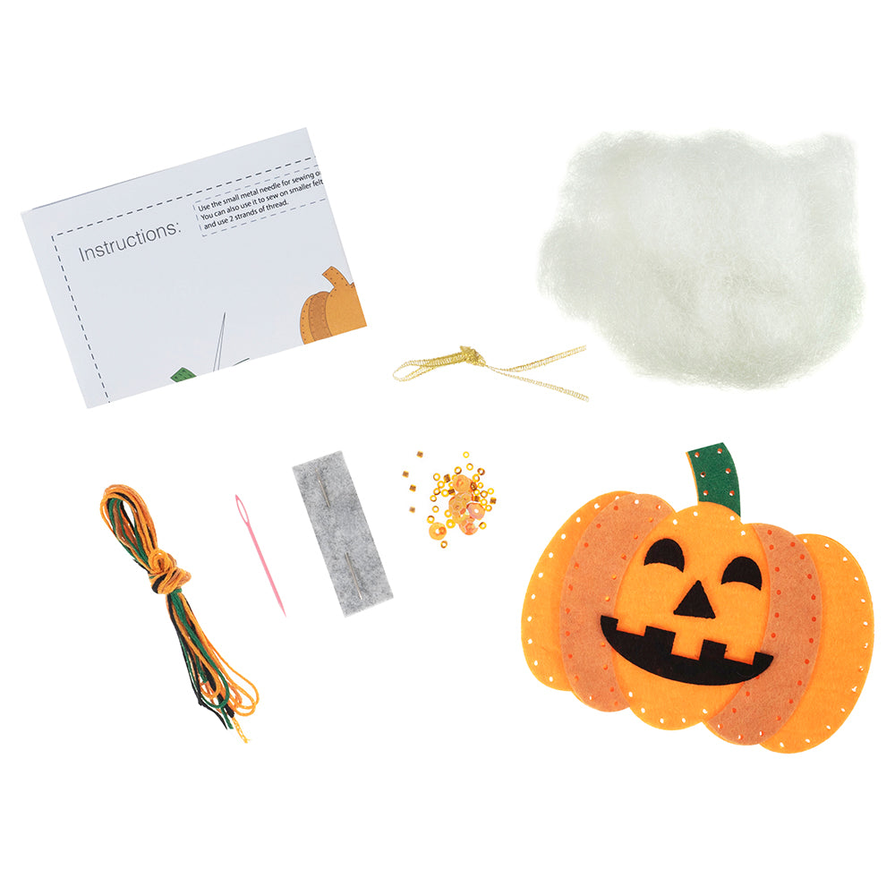 Sew Your Own Felt Pumpkin Ornament | Complete Halloween Craft Kit