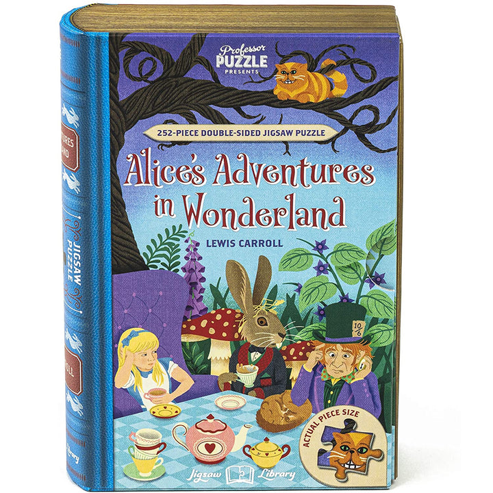 Alice in Wonderland | Double Sided Jigsaw Puzzle | Book Style Box | 252 Piece