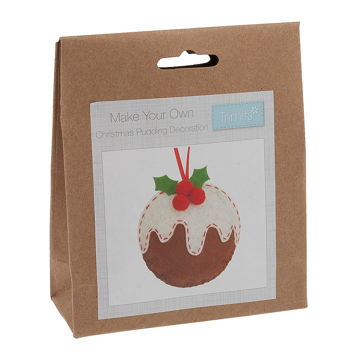 Christmas Pudding | Mini Felt Sewing Kit | Hanging Decoration | Craft Kit