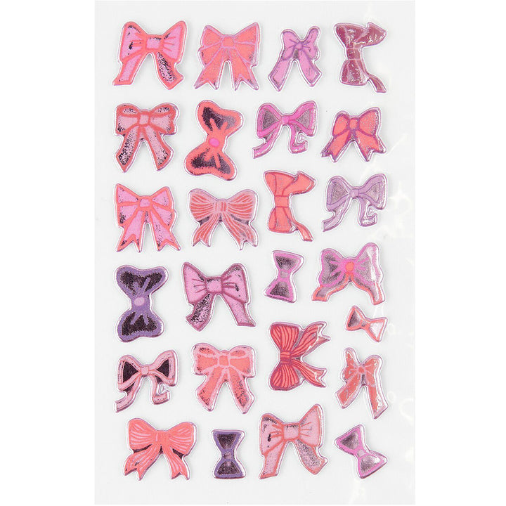 Pretty Bows | Pink & Lilac | Puffy Stickers | One Sheet