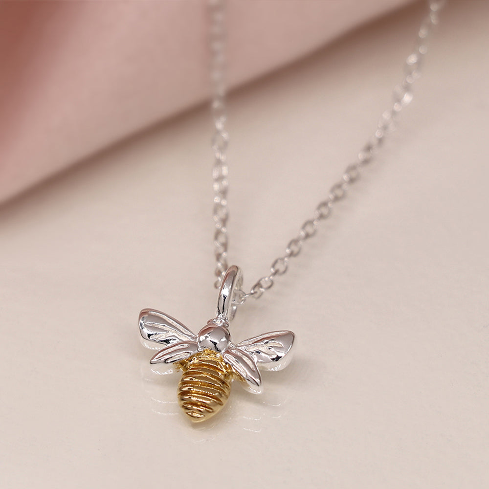 Bee Necklace | Sterling Silver/Gold Plated | Mini Gift | Cracker Filler
