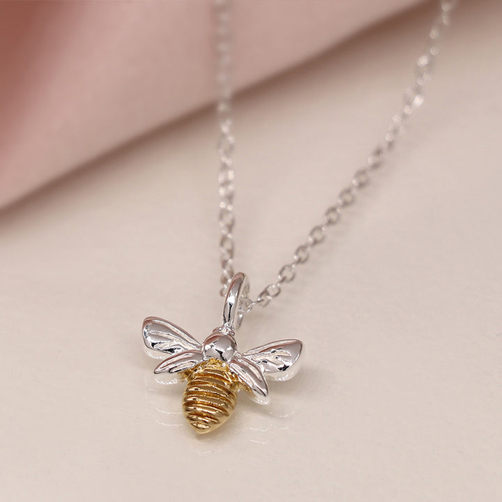 Bee Necklace | Sterling Silver/Gold Plated | Mini Gift | Cracker Filler