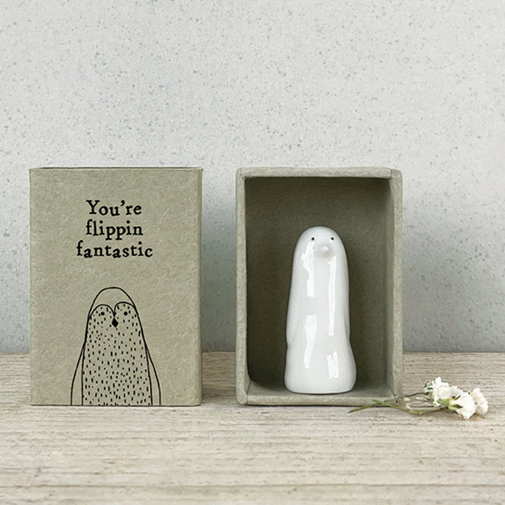 You're Flippin Fantastic | Porcelain Penguin in a Matchbox | Cracker Filler