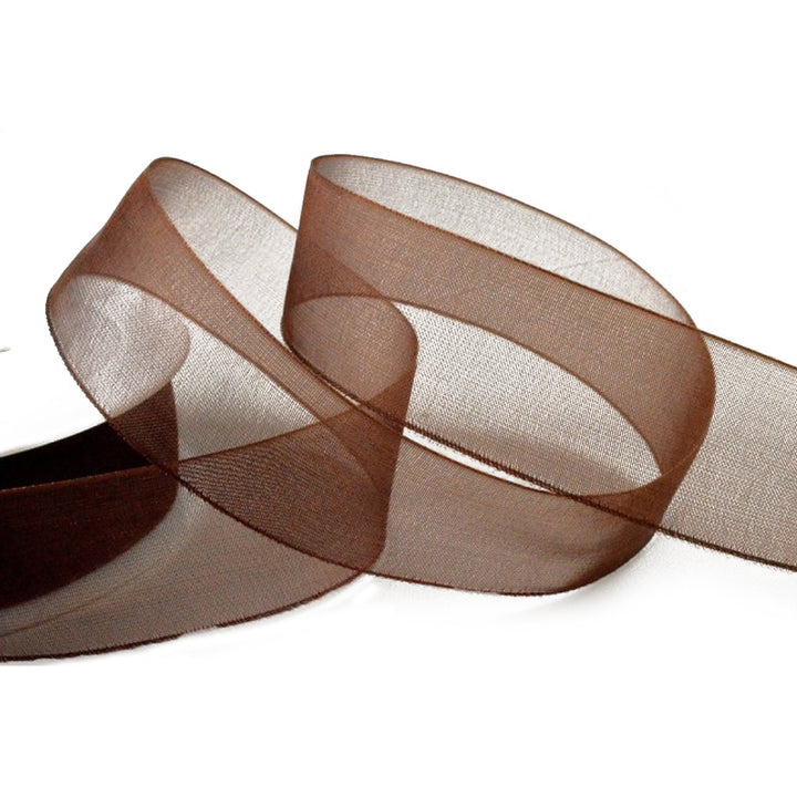 40mm or 25mm Organza Ribbon | Woven Edged |  25m Roll | Choice of Colours